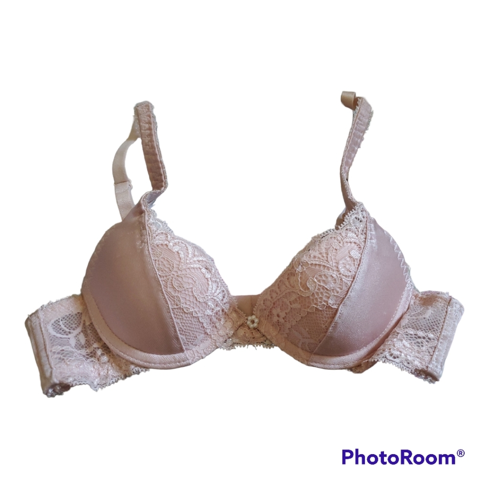 The Little Bra Company Pink Mercedes Petite Demi Push Up Bra - Size 28A